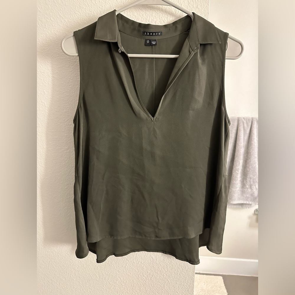 Theory Collared Tank Top
